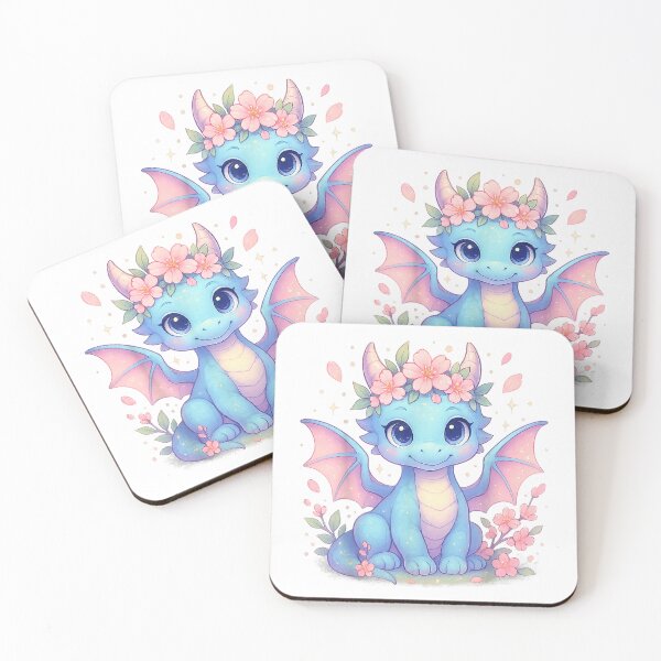 Item preview, Cute Dragon with Cherry Blossoms Flower for Kids Girls Boys T-Shirt designed and sold by DArtfulStudio.