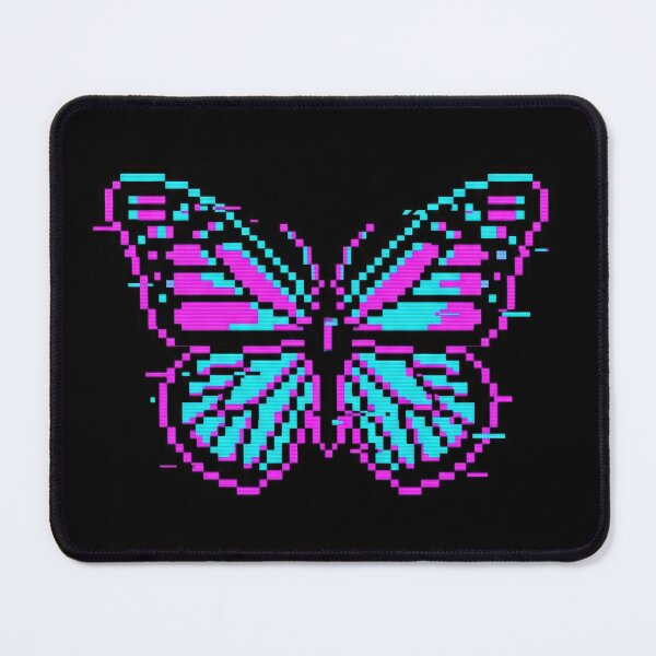 Item preview, Retro Synthwave Glitch Butterfly - Magenta and Cyan designed and sold by The Artfiller.