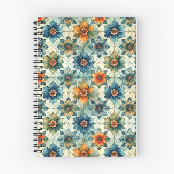 Item preview, Floral Batik Pattern in Orange, Green, and Gold designed and sold by thelivingrp.