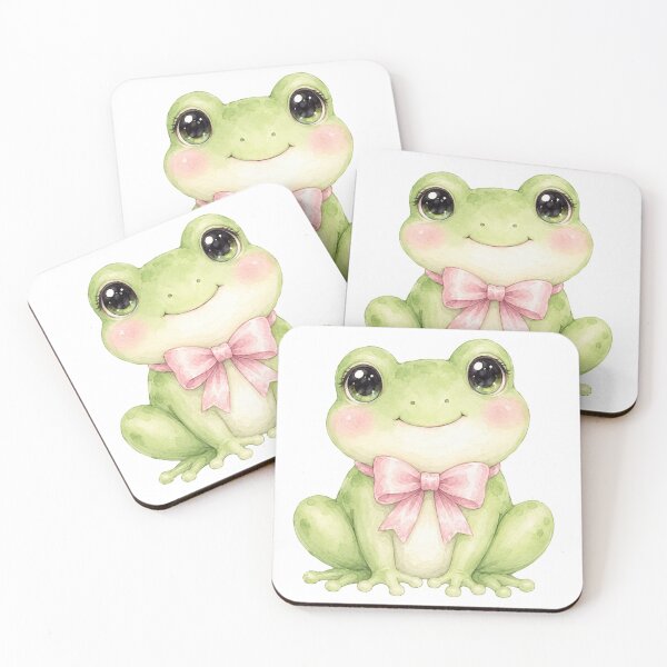 Item preview, Coquette Frog Pink Bow Kawaii Sticker designed and sold by CoquetteBySofia.