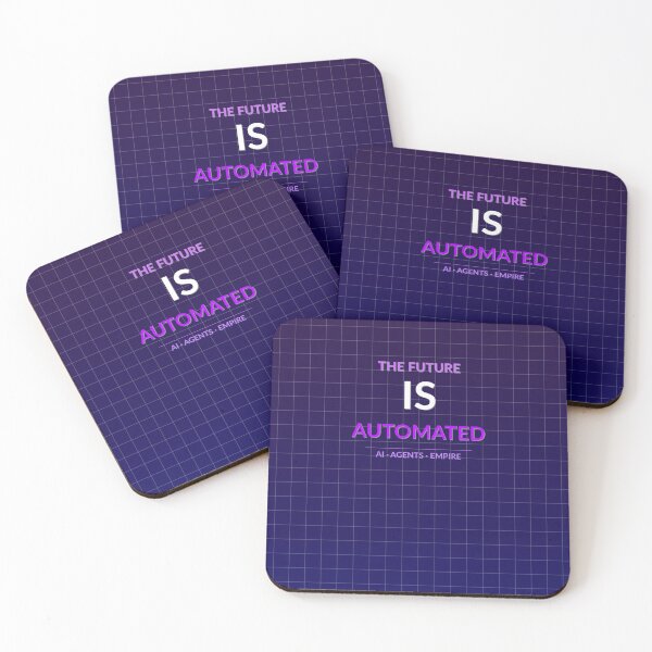 Item preview, The Future Is Automated AI Technology Cyberpunk Purple Gift designed and sold by Mercer Empire.
