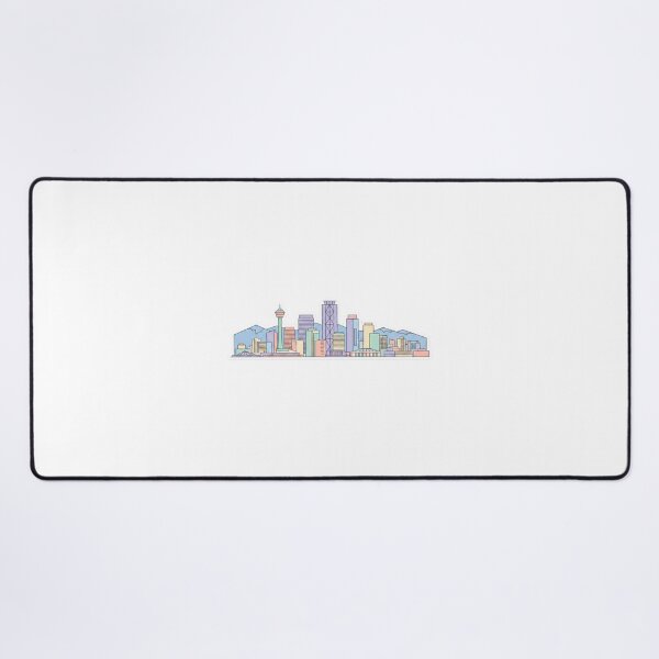 Item preview, Calgary Skyline Sticker | Pastel City Skyline | Calgary Alberta Gift | YYC Souvenir designed and sold by EmberPageStudio.