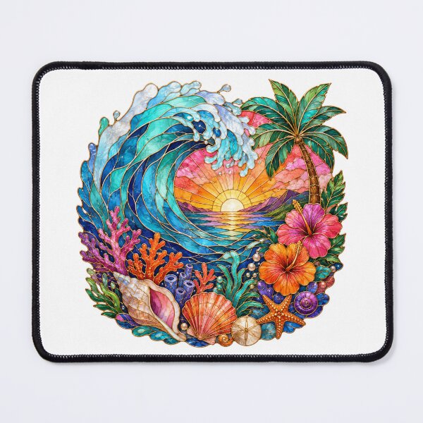 Item preview, Tropical Ocean Sunset designed and sold by syotos-ai.