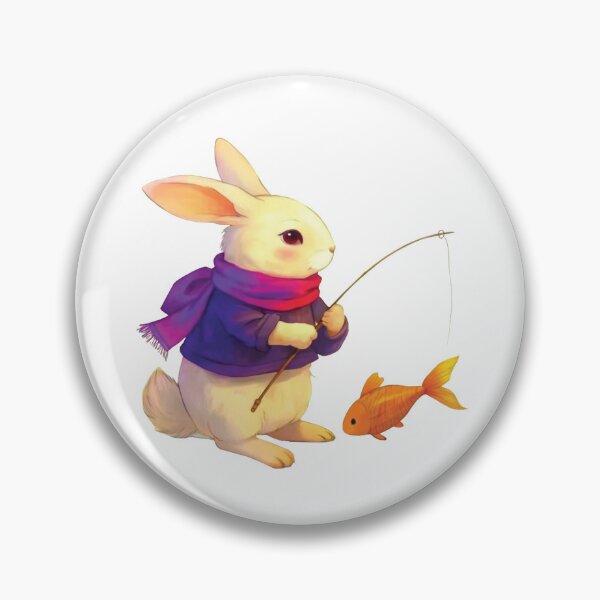 Item preview, Cozy Bunny Fisherman designed and sold by PandArtStudio.