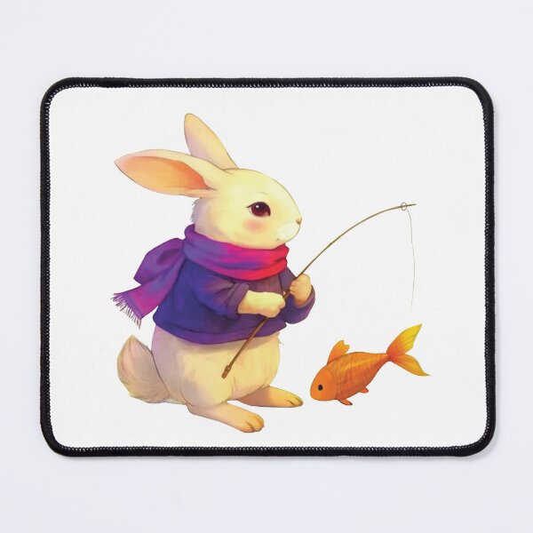 Item preview, Cozy Bunny Fisherman designed and sold by PandArtStudio.