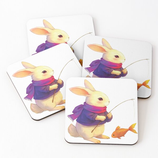 Item preview, Cozy Bunny Fisherman designed and sold by PandArtStudio.