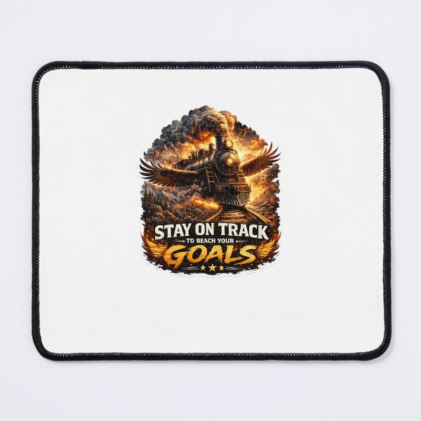 Item preview, Stay on Track to Reach Your Goals – Motivational Train Sticker designed and sold by Ishratparween11.