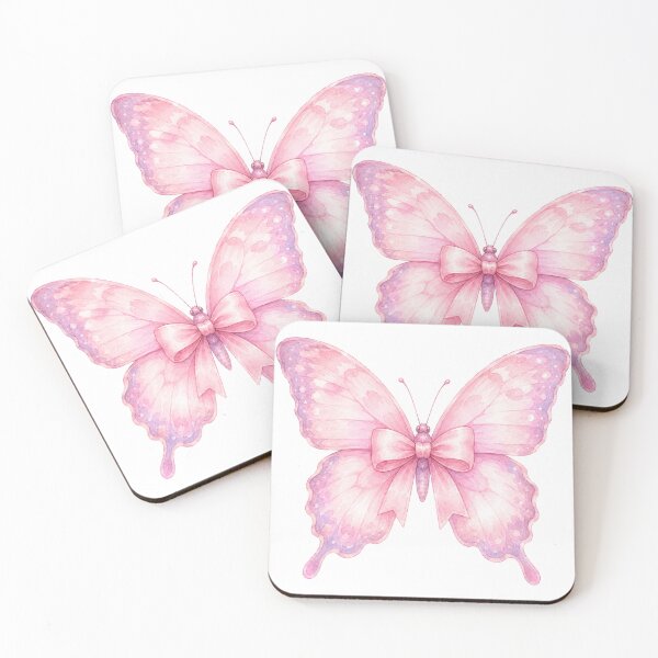 Item preview, Pink Coquette Butterfly Bow Aesthetic Sticker designed and sold by CoquetteBySofia.