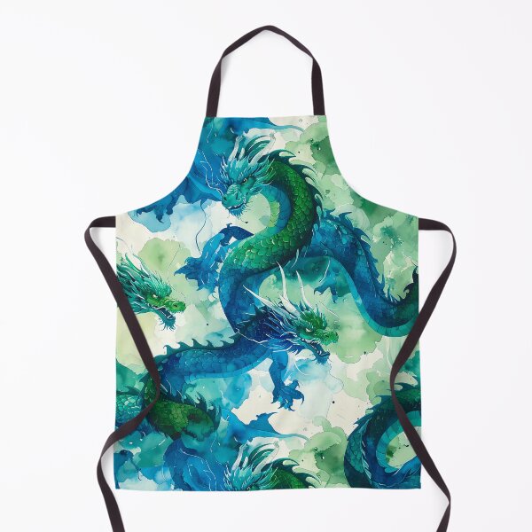 Item preview, Large Blue and Green Dragon Pattern designed and sold by thelivingrp.