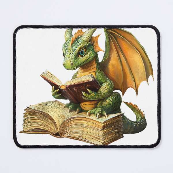 Item preview, Dragon Bookworm Reading Book Funny Graphic T-Shirt designed and sold by kakashii7.