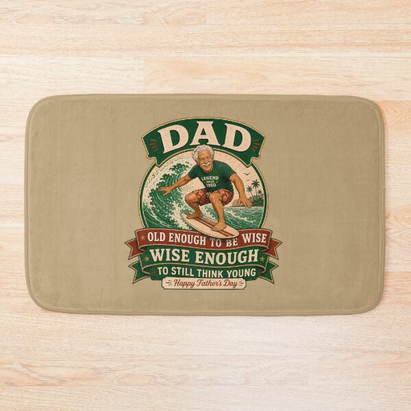 Item preview, Dad Old Enough to be Wise, Wise Enough to Still Think Young (green version)  Funny Father's Day designed and sold by 2BrokeYoopers.