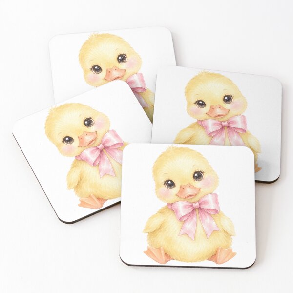 Item preview, Coquette Baby Duck Pink Bow Kawaii Sticker designed and sold by CoquetteBySofia.