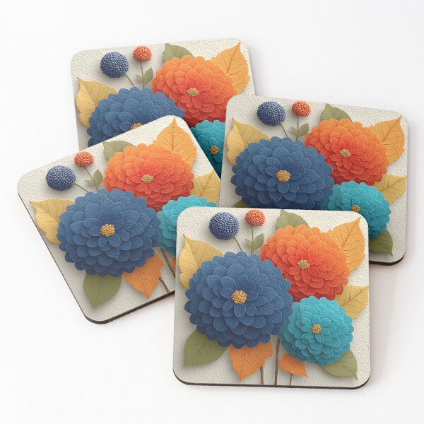 Item preview, Textured Vibrant Dahlia Flower Paper Art designed and sold by colorful-white.