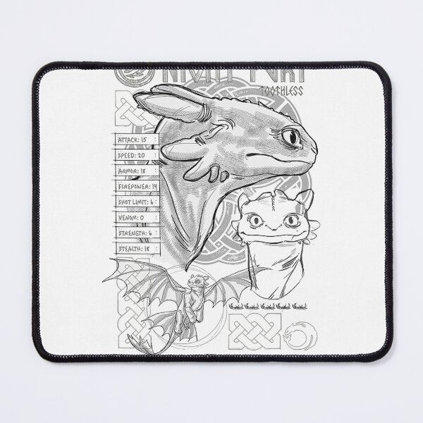 Item preview, DreamWorks Dragons Night Fury Sketch Toothless T-Shirt designed and sold by Cobra_Shop.