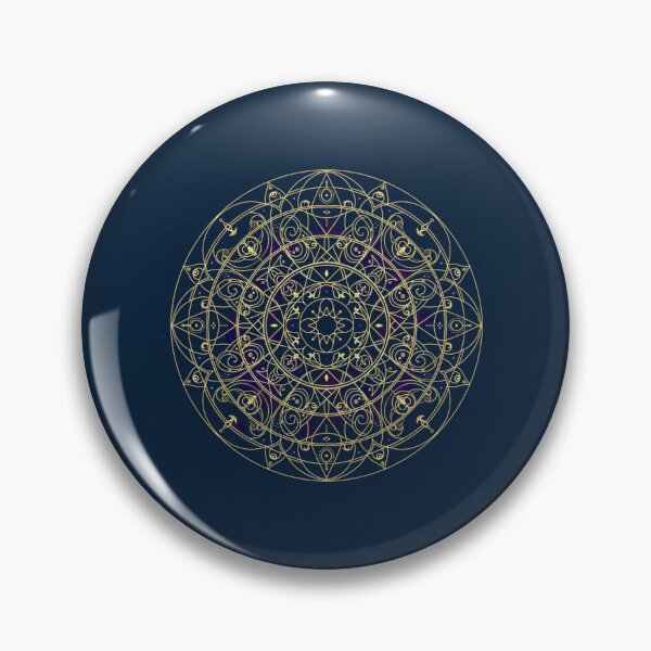 Item preview, Radiant Gold Violet Esoteric Mandala Art designed and sold by WellspringXflow.