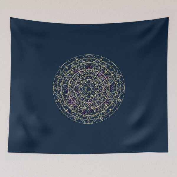 Item preview, Radiant Gold Violet Esoteric Mandala Art designed and sold by WellspringXflow.