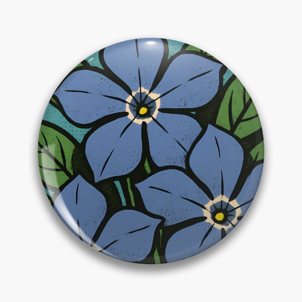 Item preview, Retro Pop Art Poster Illustration of Periwinkle Flowers | Bold Floral Botanical Print with Soft Blue-Purple Blooms & Vintage Garden Aesthetic | Modern Nature Wall Art Decor designed and sold by PaintedPixels01.