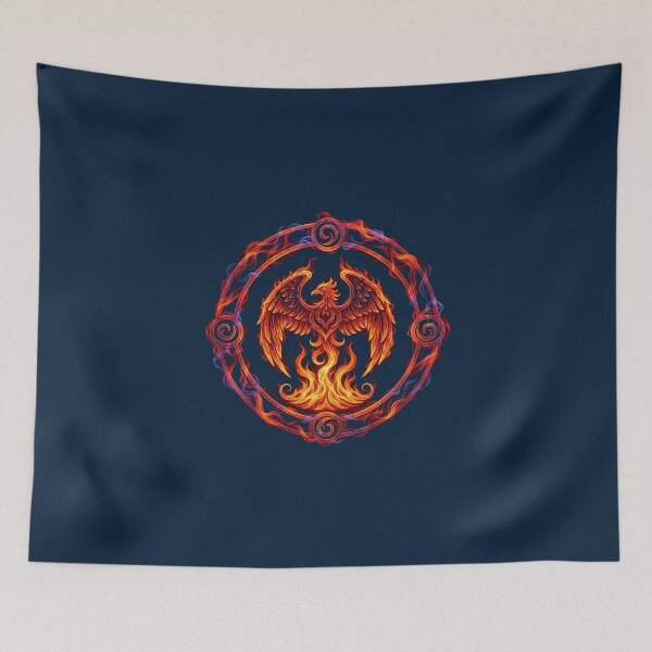 Item preview, Fiery Phoenix Rebirth Transformation Artwork designed and sold by WellspringXflow.