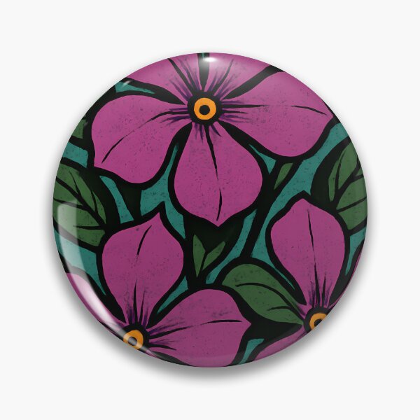 Item preview, Retro Pop Art Poster Illustration of Periwinkle Flowers | Bold Floral Botanical Print with Soft Blue-Purple Blooms & Vintage Garden Aesthetic | Modern Nature Wall Art Decor designed and sold by PaintedPixels01.