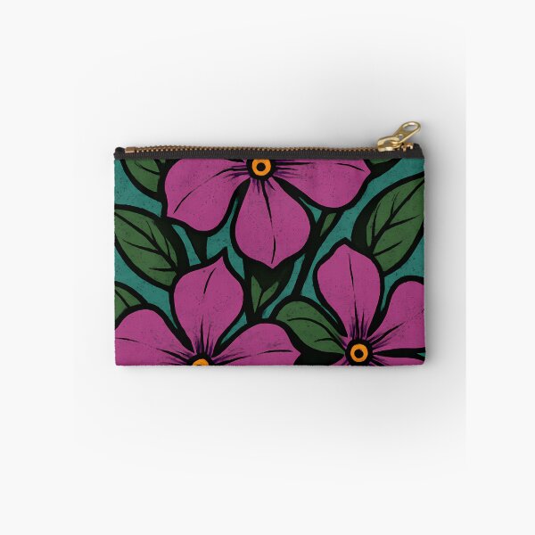 Item preview, Retro Pop Art Poster Illustration of Periwinkle Flowers | Bold Floral Botanical Print with Soft Blue-Purple Blooms & Vintage Garden Aesthetic | Modern Nature Wall Art Decor designed and sold by PaintedPixels01.