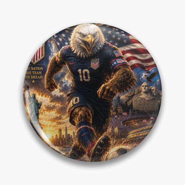 Item preview, USA Bald Eagle Commander | World Cup Warriors 2026 Fan Art designed and sold by batcoprod.