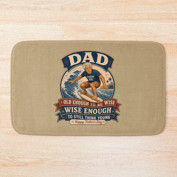 Item preview, Dad Old Enough to be Wise, Wise Enough to Still Think Young (blue version)  Funny Father's Day designed and sold by 2BrokeYoopers.