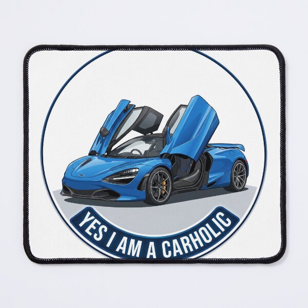 Item preview, Yes I Am A Carholic - Blue Supercar with Butterfly Doors Vector Badge designed and sold by MottotoTech.