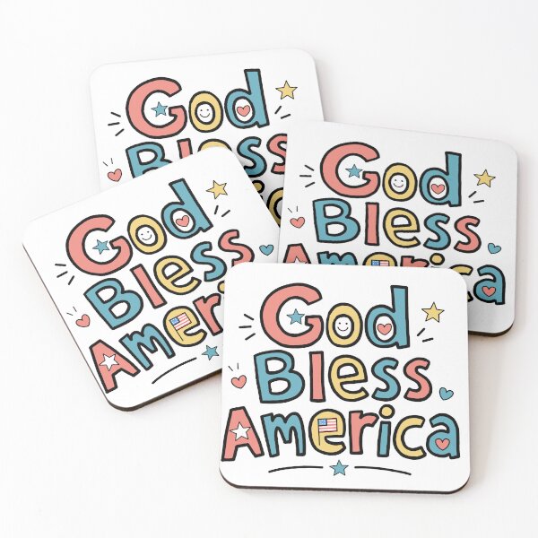 Item preview, God Bless America Cute Patriotic Christian Graphic designed and sold by OHSHALOM.