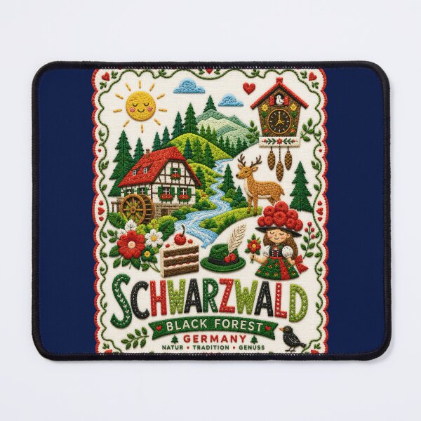 Item preview, Schwarzwald Black Forest Germany Embroidered Folk Art designed and sold by Witsprings.