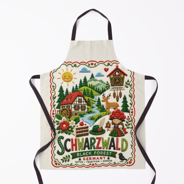 Item preview, Schwarzwald Black Forest Germany Embroidered Folk Art designed and sold by Witsprings.