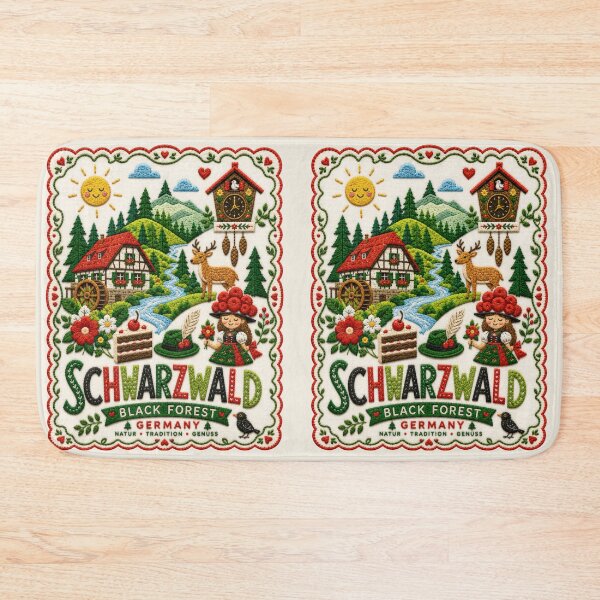 Item preview, Schwarzwald Black Forest Germany Embroidered Folk Art designed and sold by Witsprings.