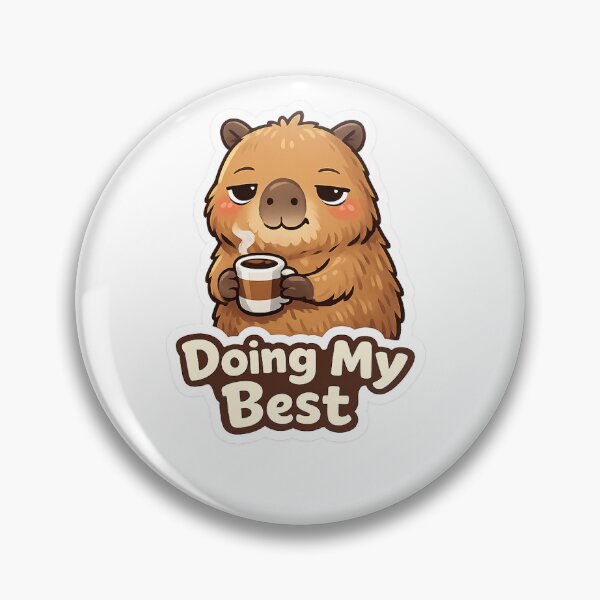 Item preview, Doing My Best Bear Sticker | Cute Motivational Meme designed and sold by Ricomin.