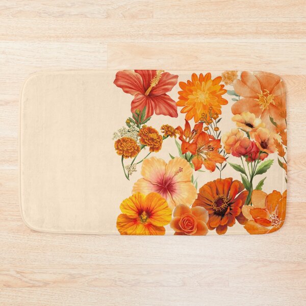 Item preview, Orange Floral Pattern designed and sold by Palette & Hue.