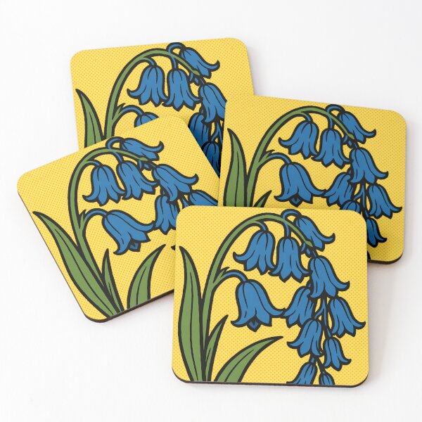Item preview, Retro Pop Art Poster Illustration of Bluebell Flowers | Bold Spring Botanical Print with Vibrant Woodland Bloom Pattern & Soft Nature Aesthetic | Vintage Floral Wall Art Decor designed and sold by PaintedPixels01.