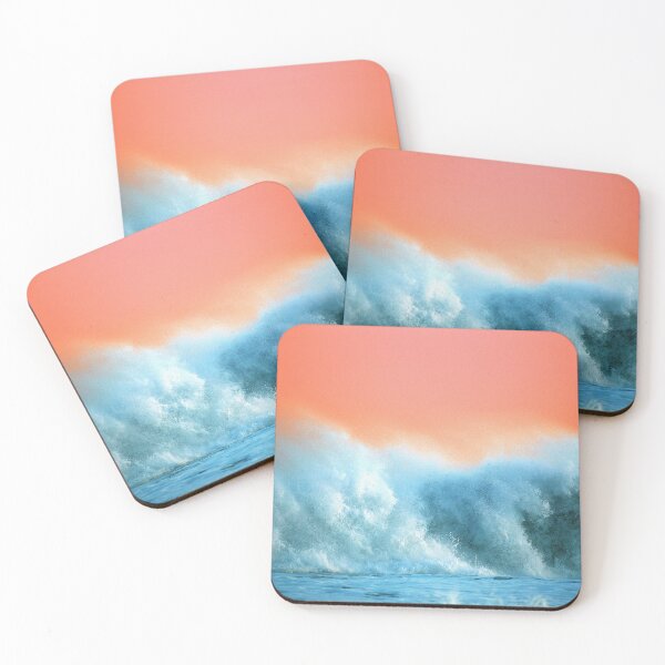 Item preview, Wild Ocean Surf Waves With Papaya-Orange Sky designed and sold by DEC02.