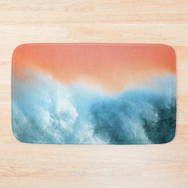Item preview, Wild Ocean Surf Waves With Papaya-Orange Sky designed and sold by DEC02.