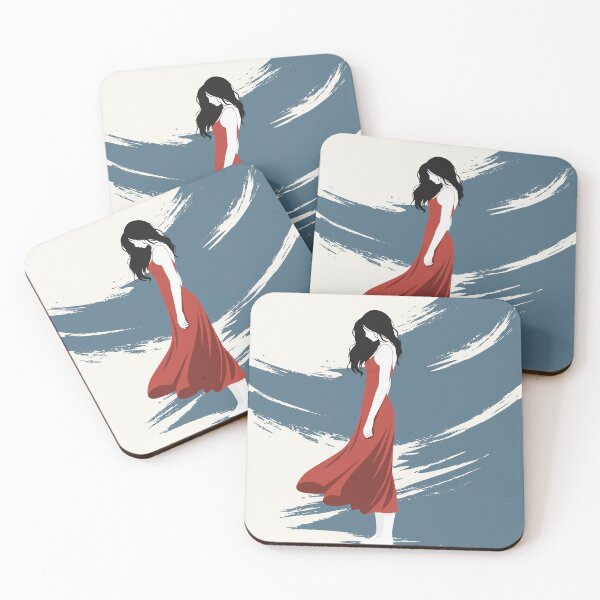 Item preview, Minimalist Woman Red Dress Art designed and sold by Studio pod Burom.