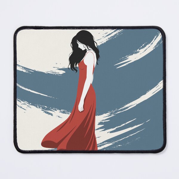 Item preview, Minimalist Woman Red Dress Art designed and sold by Studio pod Burom.