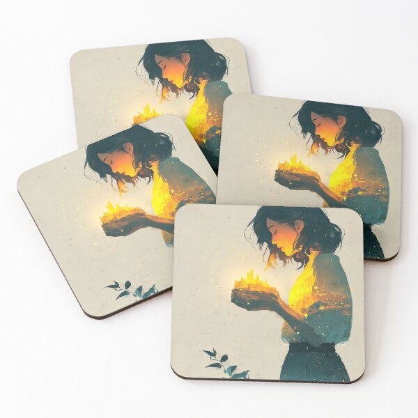 Item preview, Girl Holding a Glowing Magical City designed and sold by colorful-white.