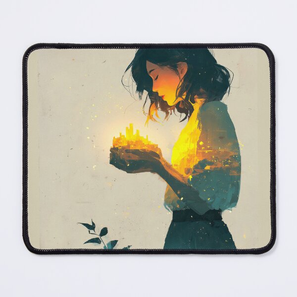 Item preview, Girl Holding a Glowing Magical City designed and sold by colorful-white.