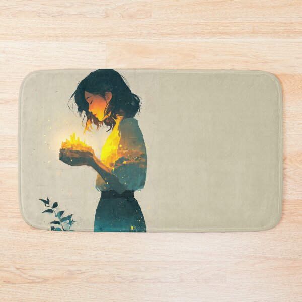 Item preview, Girl Holding a Glowing Magical City designed and sold by colorful-white.