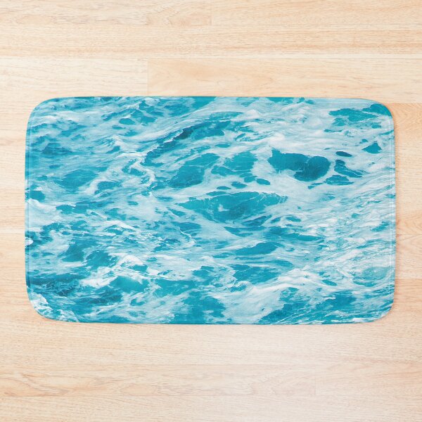 Item preview, Luxurious Aqua Blue Foamy Ocean Waves Art Photo designed and sold by DEC02.