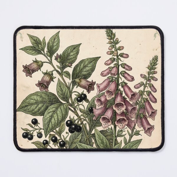 Item preview, Vintage Toxic Botanical Garden - Deadly Nightshade & Foxglove designed and sold by The Artfiller.