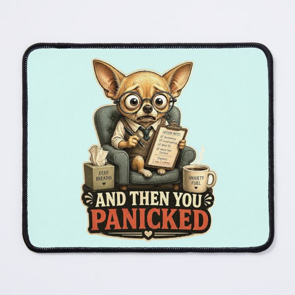 Item preview, Funny Anxiety Gift Overthinker Chihuahua Therapist designed and sold by Gentlestate.