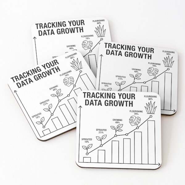 Item preview, Tracking Your Data Growth - Data Analyst & Plant Lover. designed and sold by spreadsheetcafe.