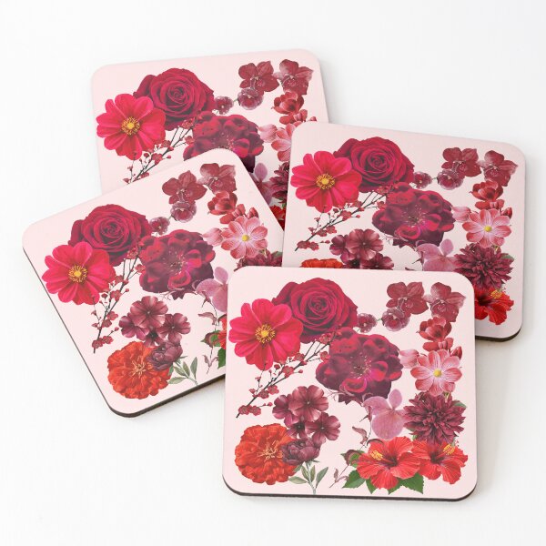 Item preview, Red Floral Pattern designed and sold by Palette & Hue.