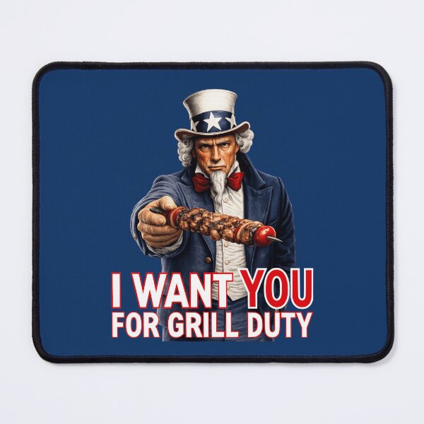 Item preview, Funny BBQ Grill Master Patriotic Uncle Sam designed and sold by TheTrendsDesk.