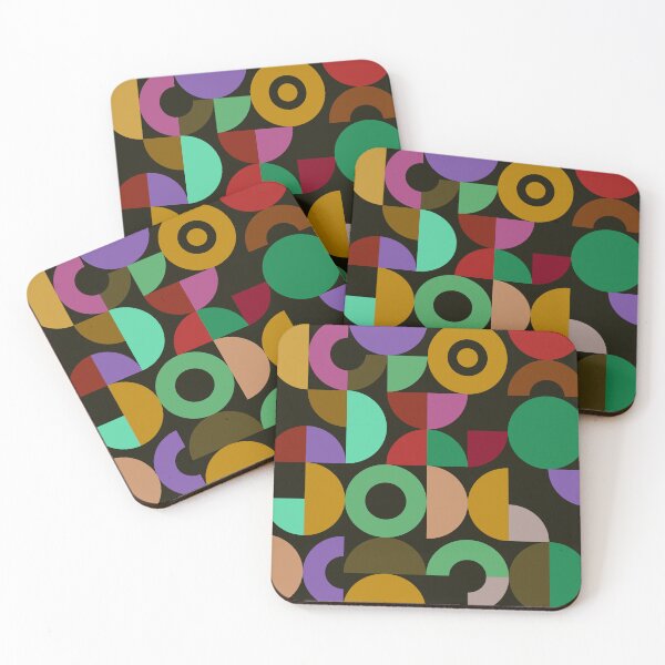 Item preview, Mid-Century Mod Bauhaus Retro Colorful Abstract Circles designed and sold by DEC02.