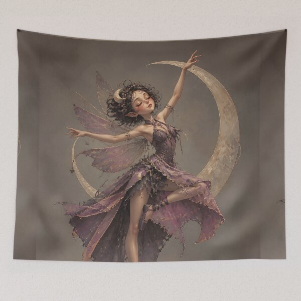 Item preview, Moon Fairy Dancing in Purple Light designed and sold by sigmaartstudio.