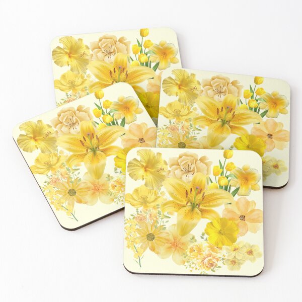 Item preview, Yellow Floral Pattern designed and sold by Pallete & Hue.
